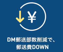 DM郵送部数削減で、郵送費DOWN